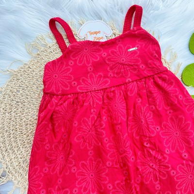 Vestido de Alcinha em Lese Floral - Vermelho